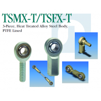 TSMX - T / TSFX - T Heavy Duty Rod Ends / 3 - Piece , Heat Treated Alloy Steel Body , PTFE Lined